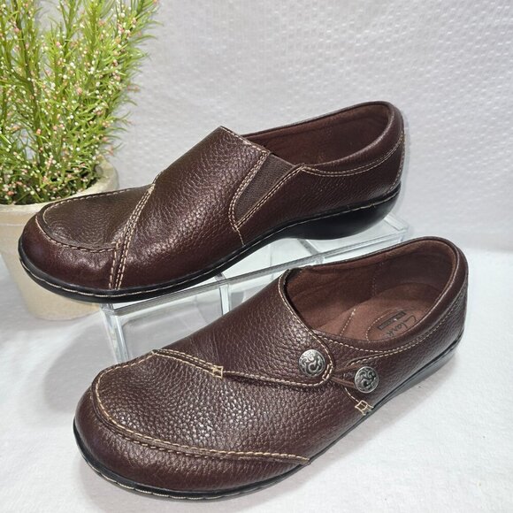 CLARKS COLLECTION SPECIAL EDITION SLIP ON ASHLAND LANE WOMENS SIZE 9 EUC - Picture 1 of 8